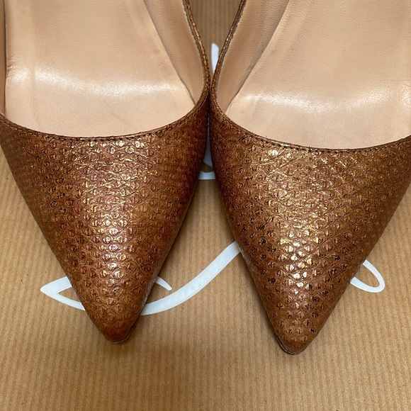 Christian Louboutin Bronze Karung Reptile Pigalle 120 Size 37 - Picture 4 of 9